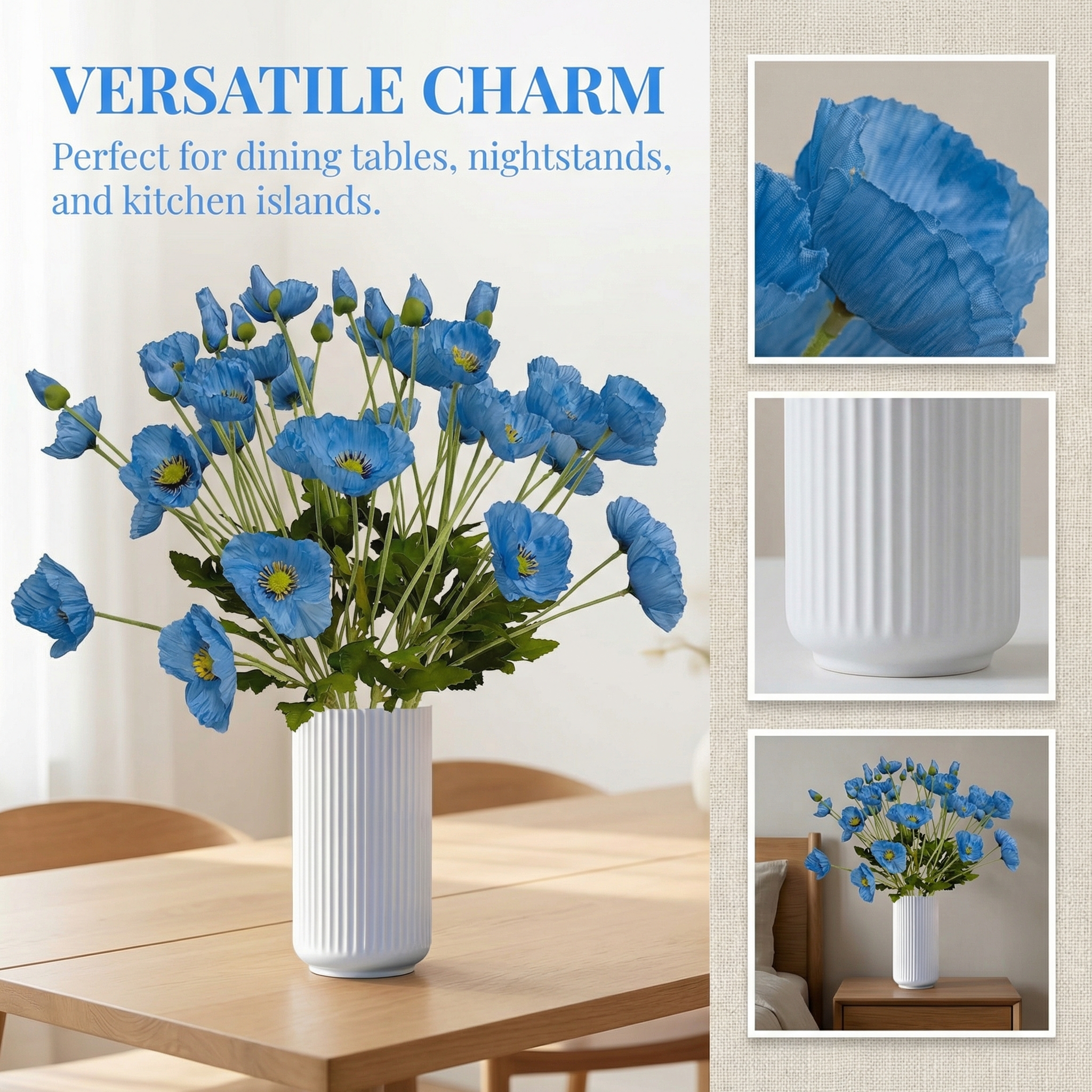 Lifelike Poppy Floral Arrangement