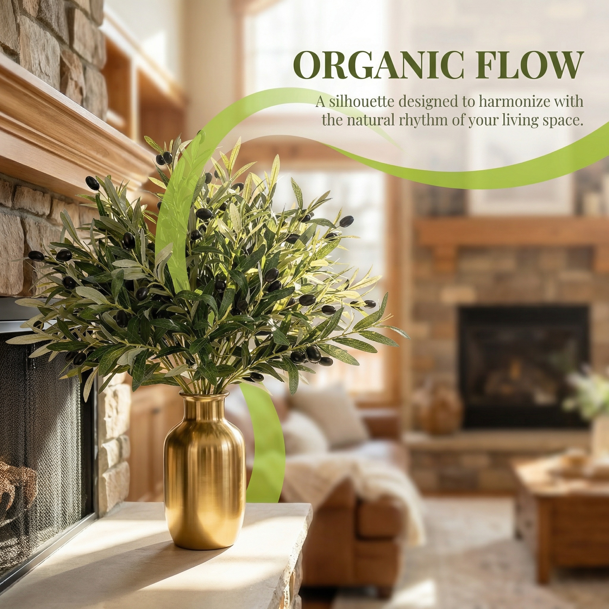 Artificial Olive Branch Arrangement