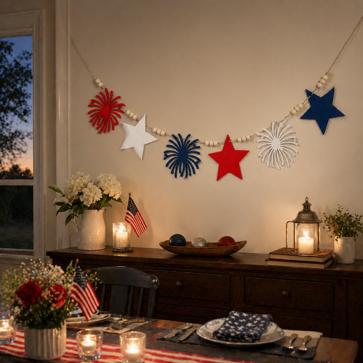 250th Anniversary Commemorative Flag Decorations, Patriotic Banners, and Ornaments
