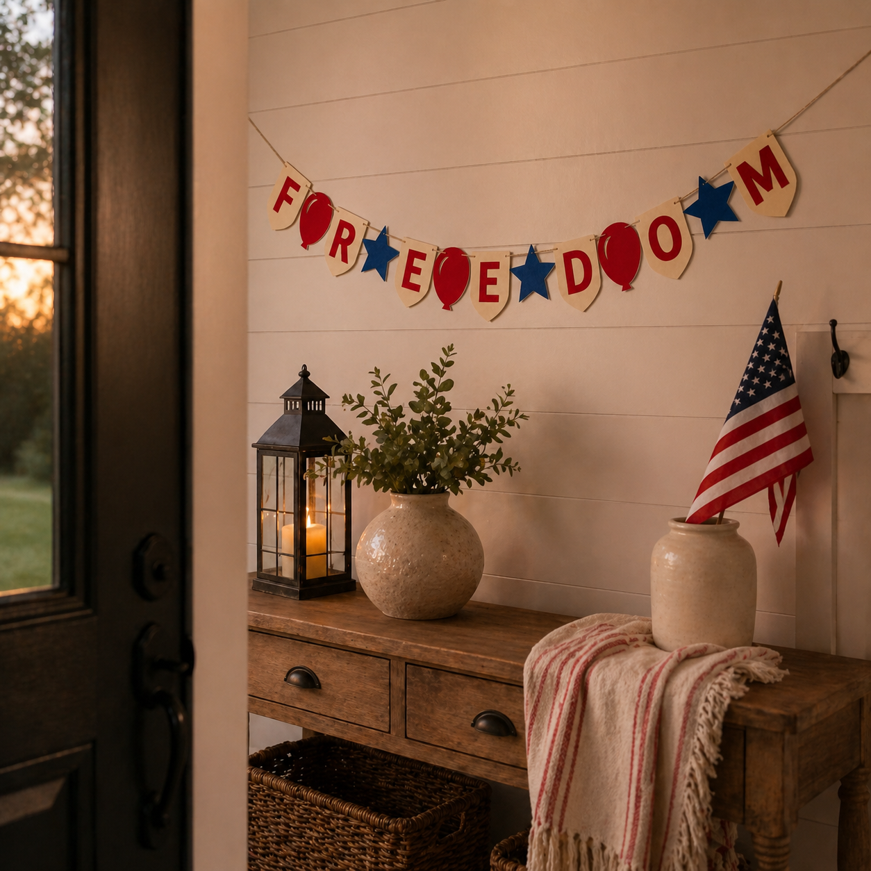 250th Anniversary Commemorative Flag Decorations, Patriotic Banners, and Ornaments