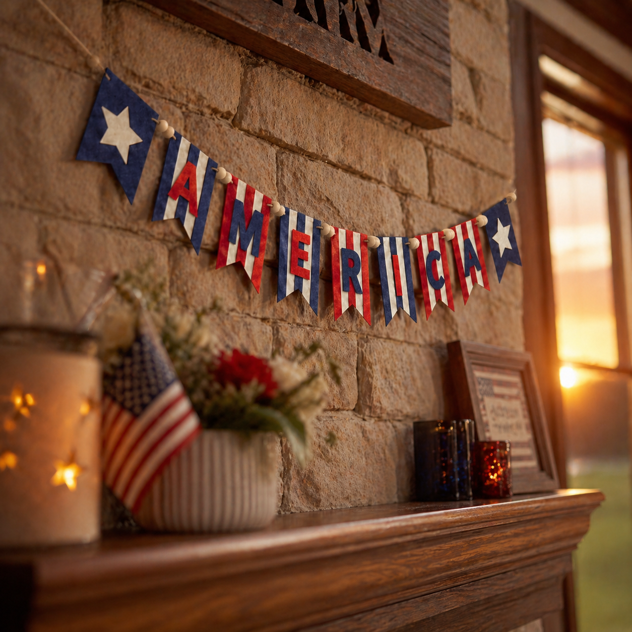 250th Anniversary Commemorative Flag Decorations, Patriotic Banners, and Ornaments