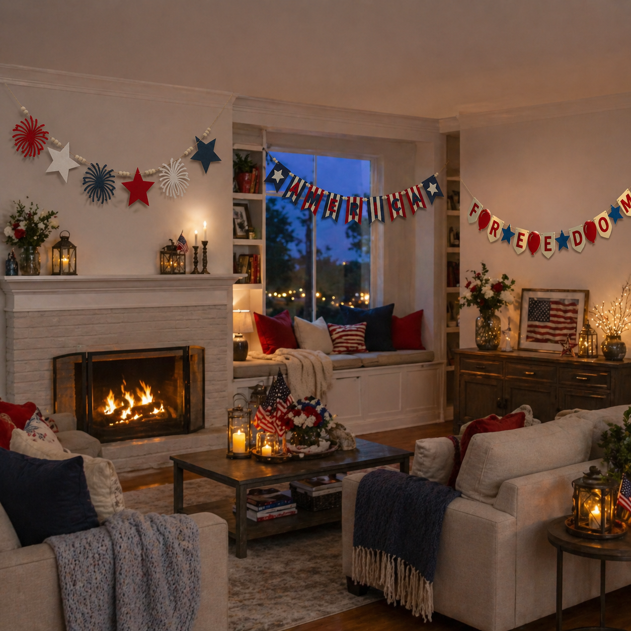 250th Anniversary Commemorative Flag Decorations, Patriotic Banners, and Ornaments