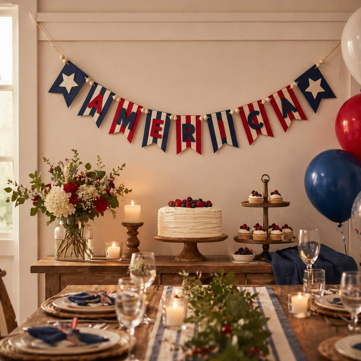 250th Anniversary Commemorative Flag Decorations, Patriotic Banners, and Ornaments