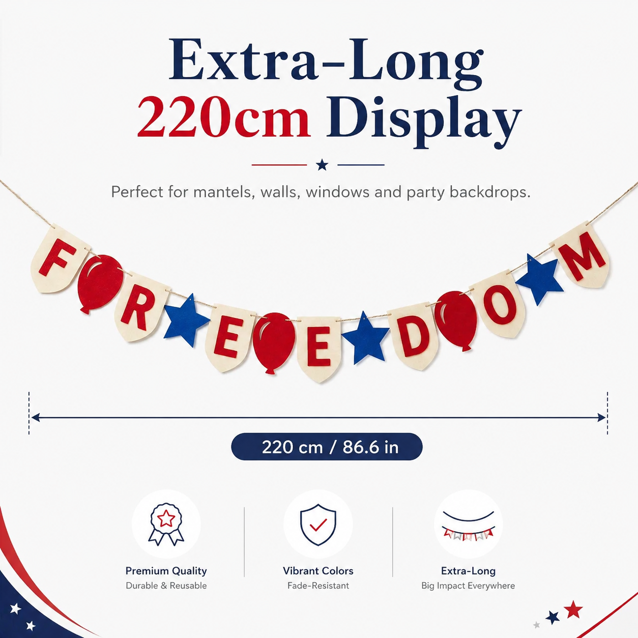 250th Anniversary Commemorative Flag Decorations, Patriotic Banners, and Ornaments