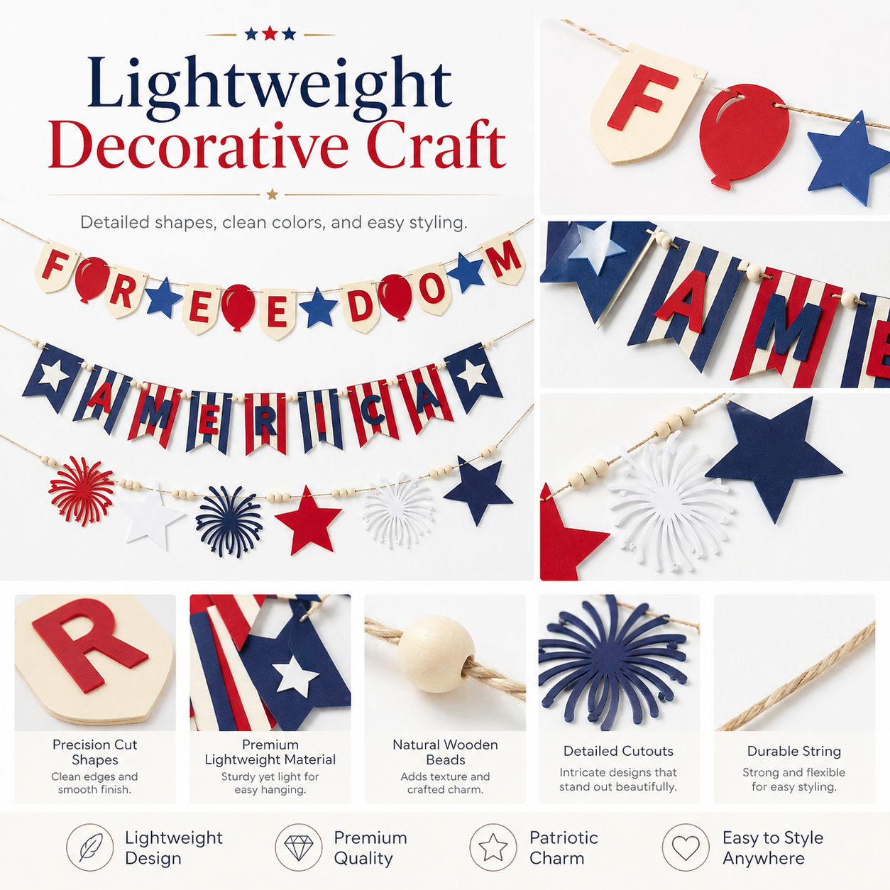 250th Anniversary Commemorative Flag Decorations, Patriotic Banners, and Ornaments