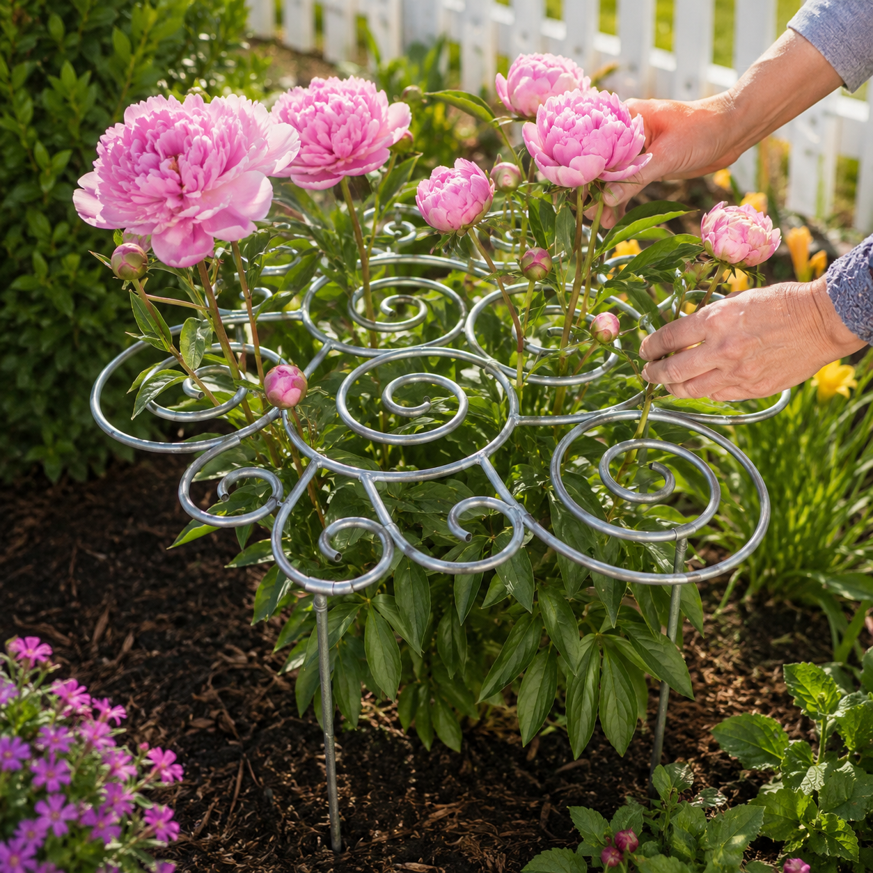 Versatile Metal Premium Metal Plant Support Rings for Garden & Indoor Pots