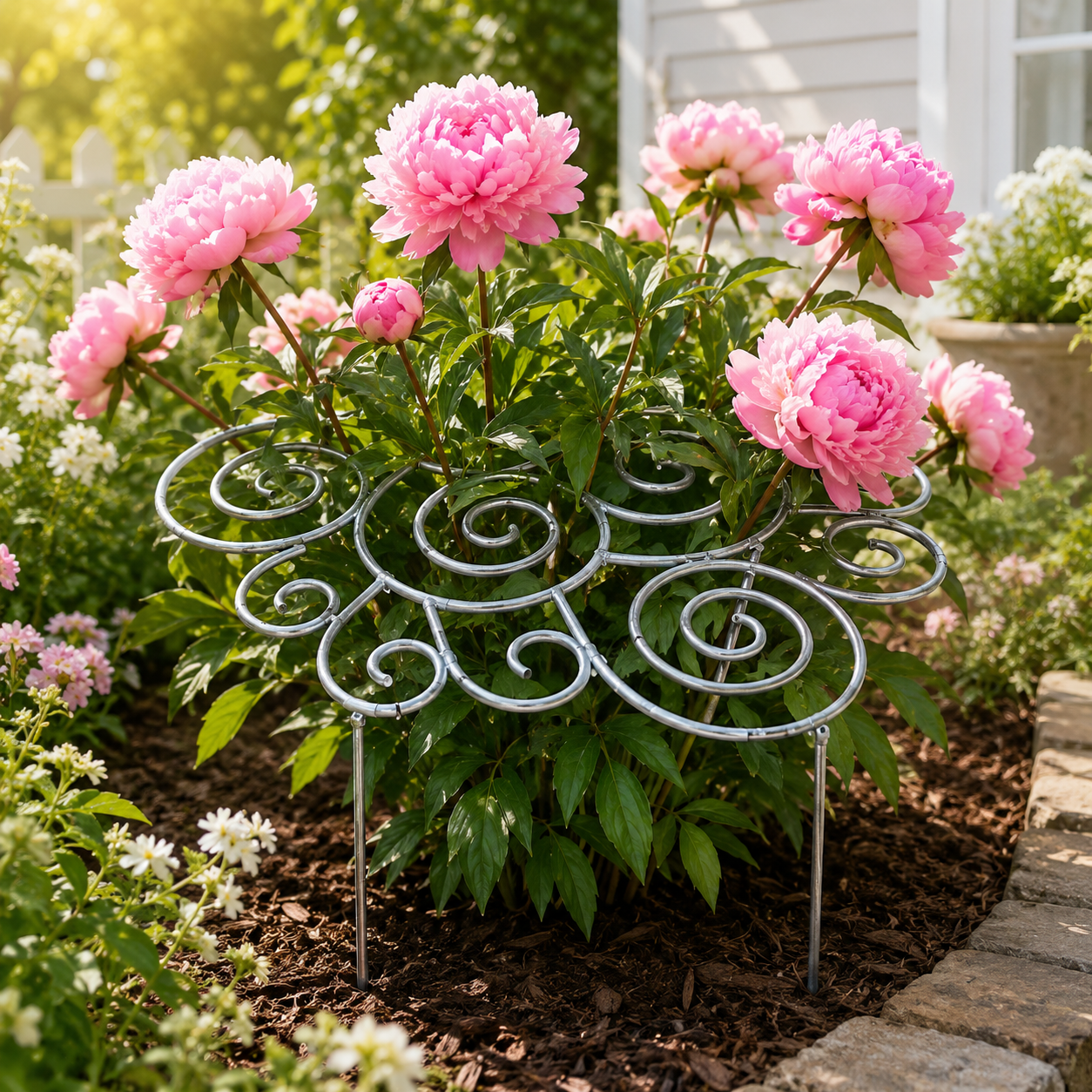 Versatile Metal Premium Metal Plant Support Rings for Garden & Indoor Pots