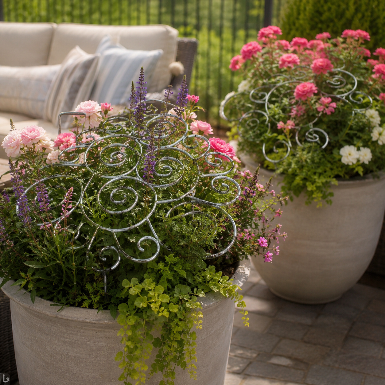 Versatile Metal Premium Metal Plant Support Rings for Garden & Indoor Pots