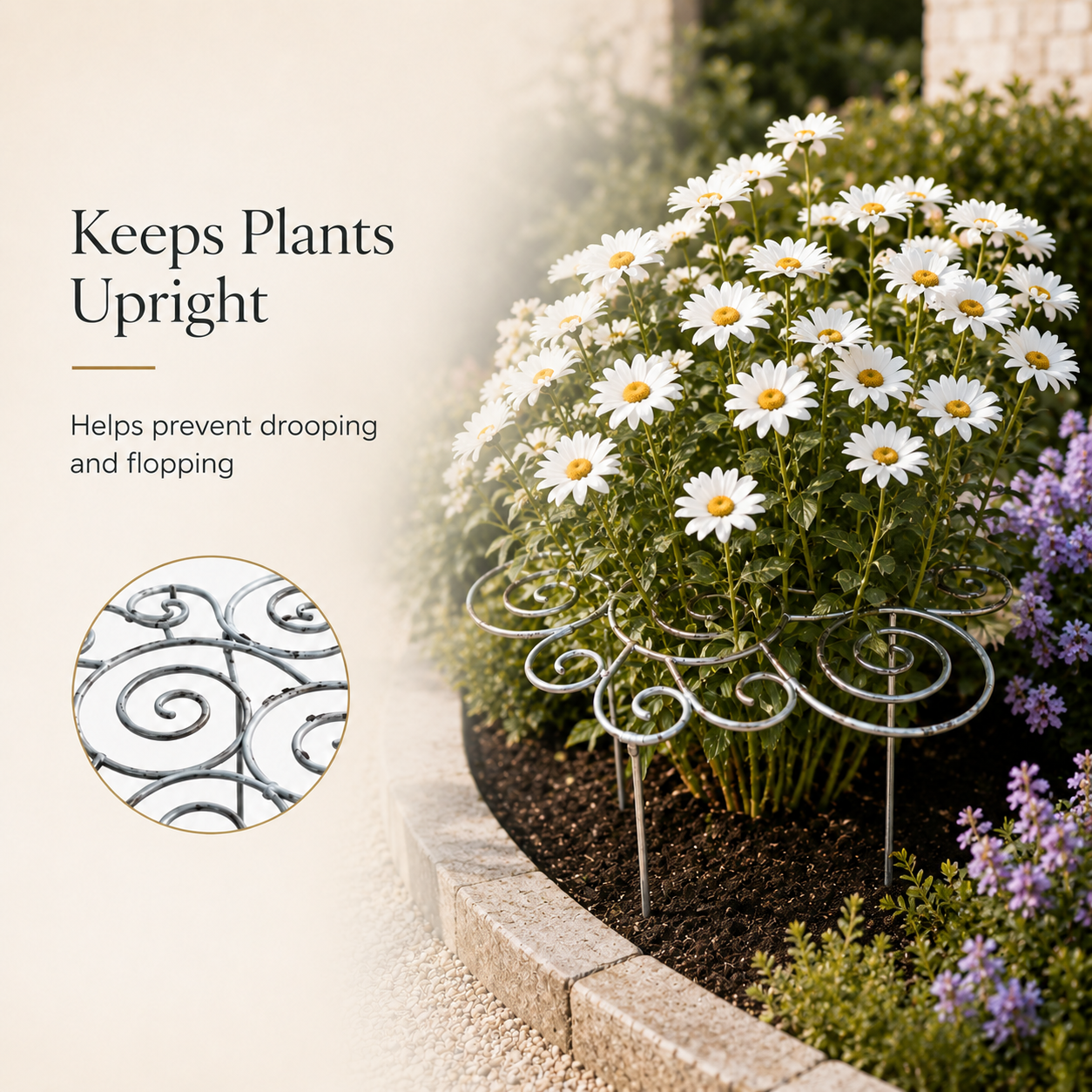 Versatile Metal Premium Metal Plant Support Rings for Garden & Indoor Pots