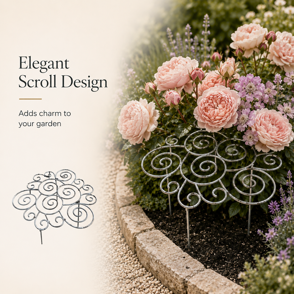 Versatile Metal Premium Metal Plant Support Rings for Garden & Indoor Pots