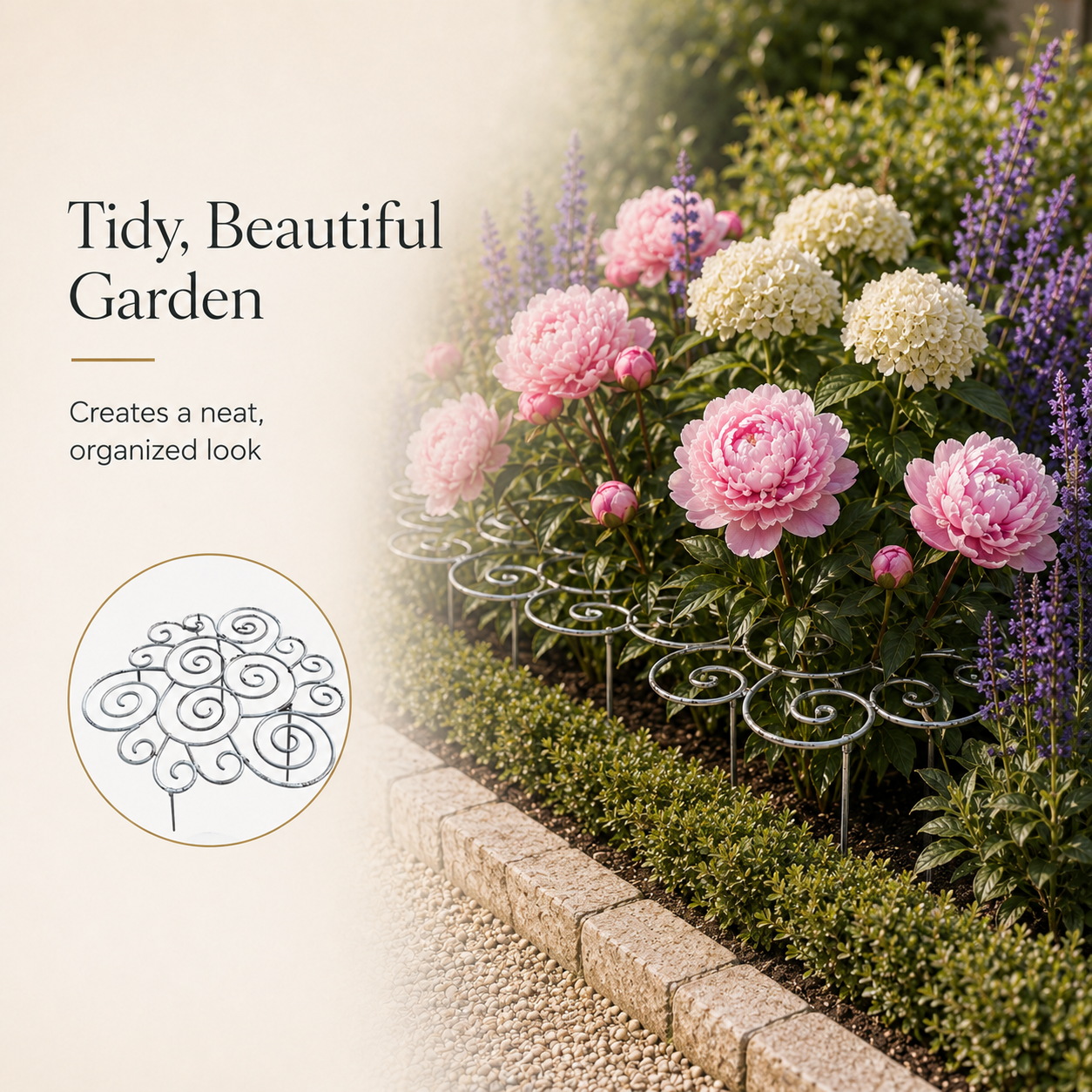Versatile Metal Premium Metal Plant Support Rings for Garden & Indoor Pots