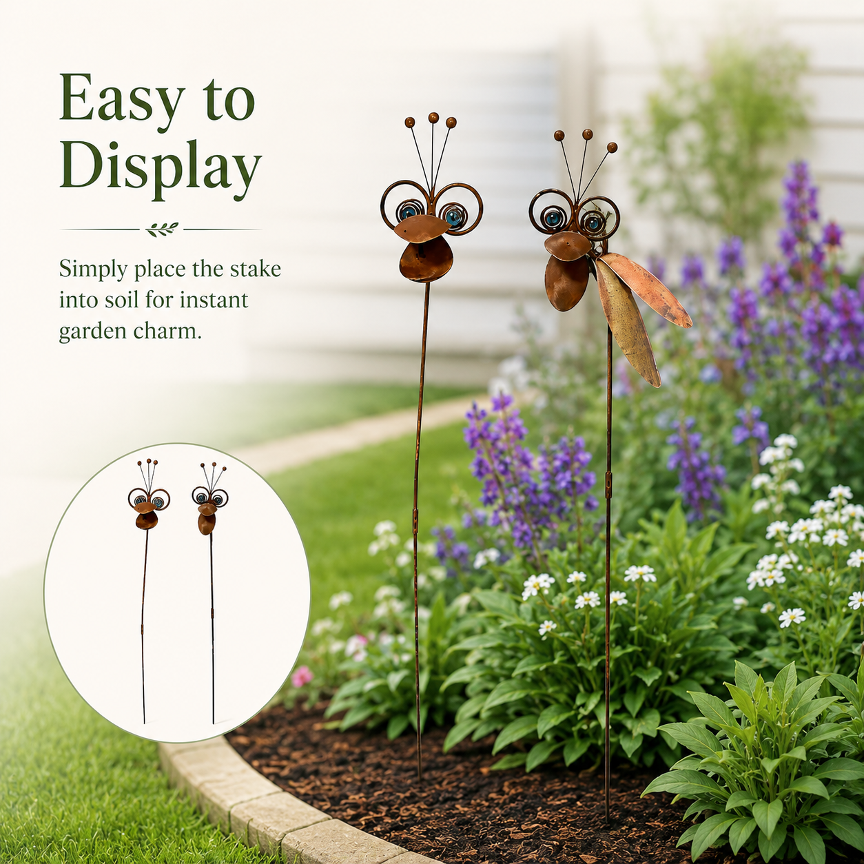 Rustic Metal Big-Beak Toucan Garden Stakes – 2-Piece Decorative Yard Art Set