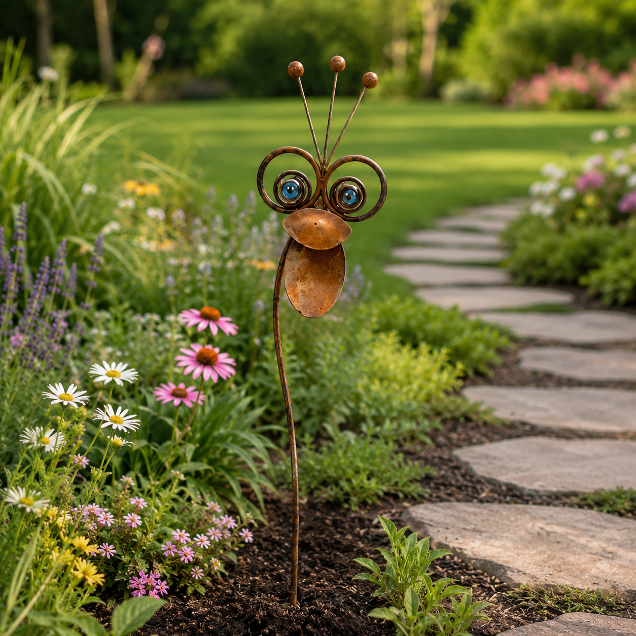 Rustic Metal Big-Beak Toucan Garden Stakes – 2-Piece Decorative Yard Art Set