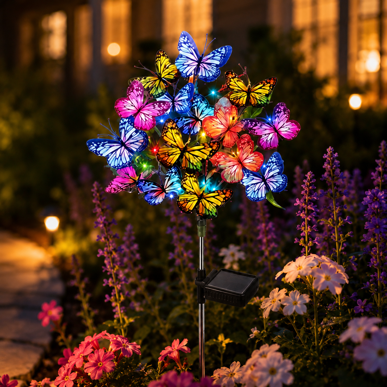 Aurora Butterfly Enchanted Butterfly Solar Garden Light Bouquet