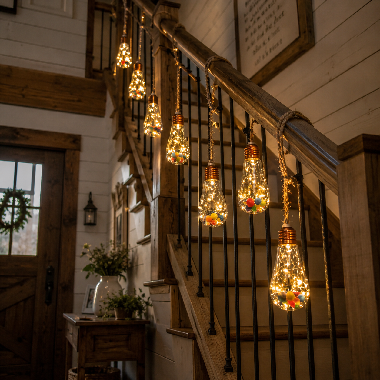 8M Solar Hanging Bulb Lights for Garden & Patio Décor