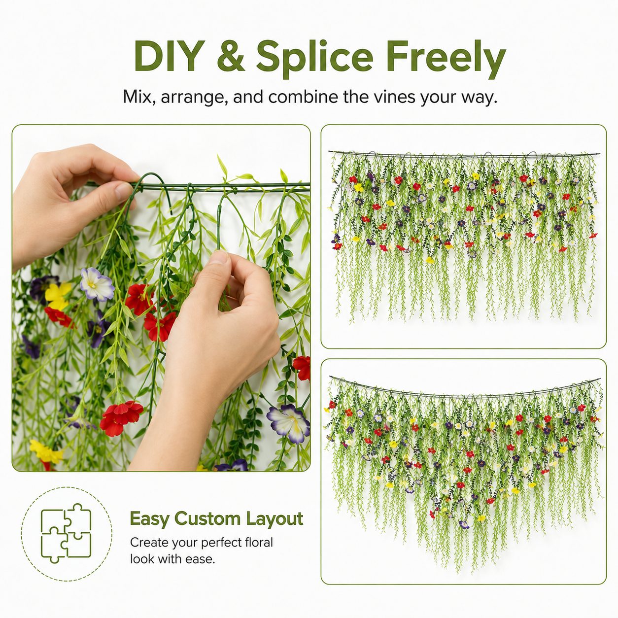 DIY Floral Vine Curtain – Mixed-Color Morning Glory & Weeping Willow