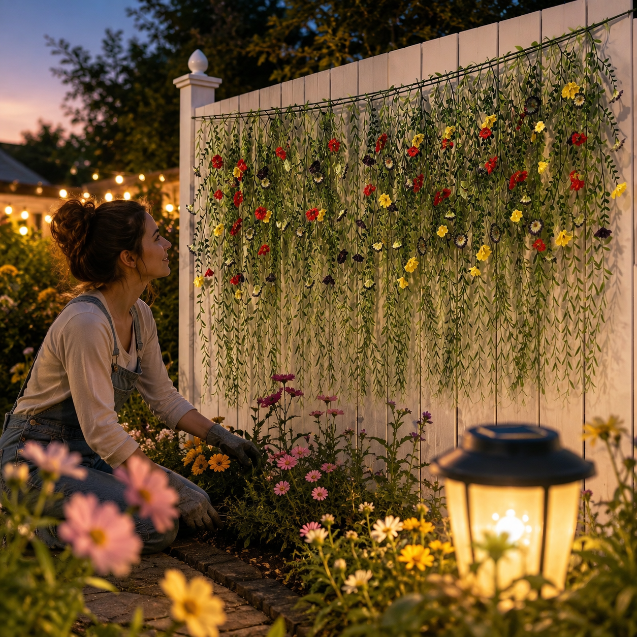 DIY Floral Vine Curtain – Mixed-Color Morning Glory & Weeping Willow