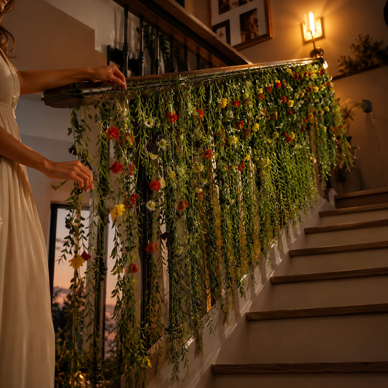 DIY Floral Vine Curtain – Mixed-Color Morning Glory & Weeping Willow