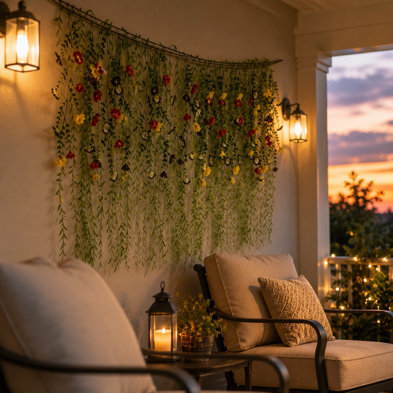 DIY Floral Vine Curtain – Mixed-Color Morning Glory & Weeping Willow