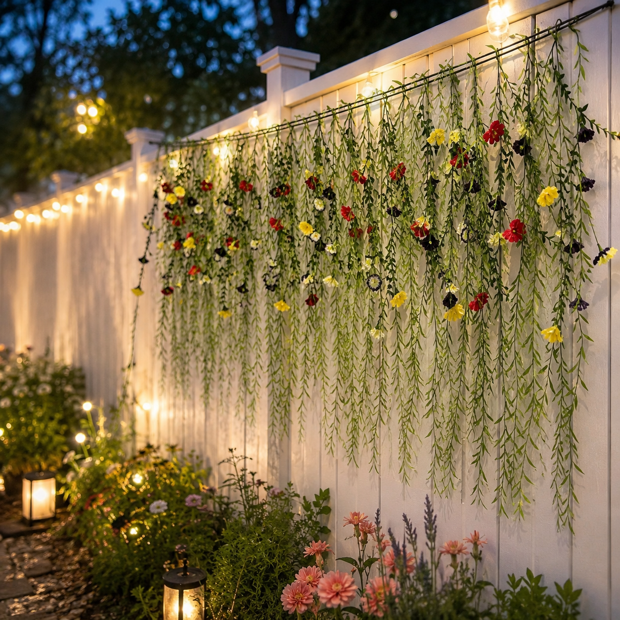 DIY Floral Vine Curtain – Mixed-Color Morning Glory & Weeping Willow