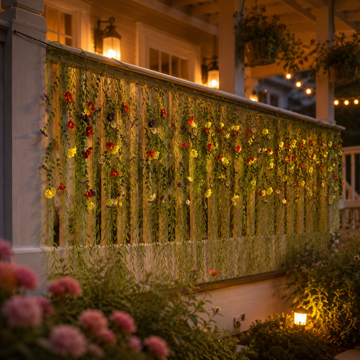 DIY Floral Vine Curtain – Mixed-Color Morning Glory & Weeping Willow