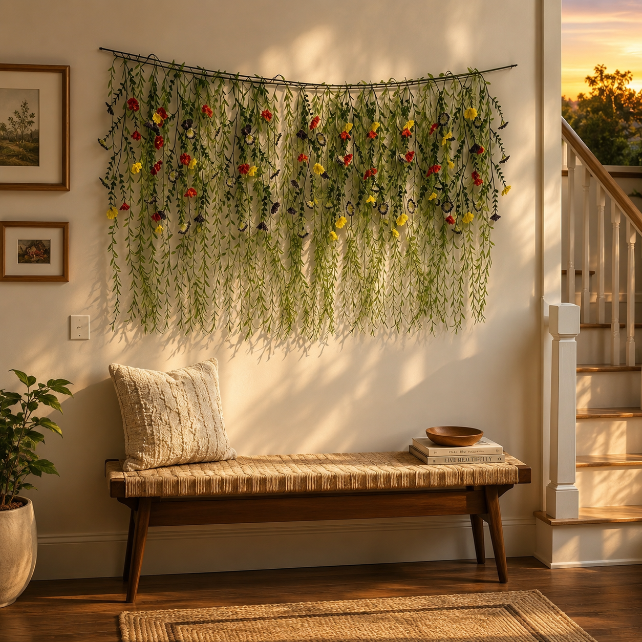 DIY Floral Vine Curtain – Mixed-Color Morning Glory & Weeping Willow