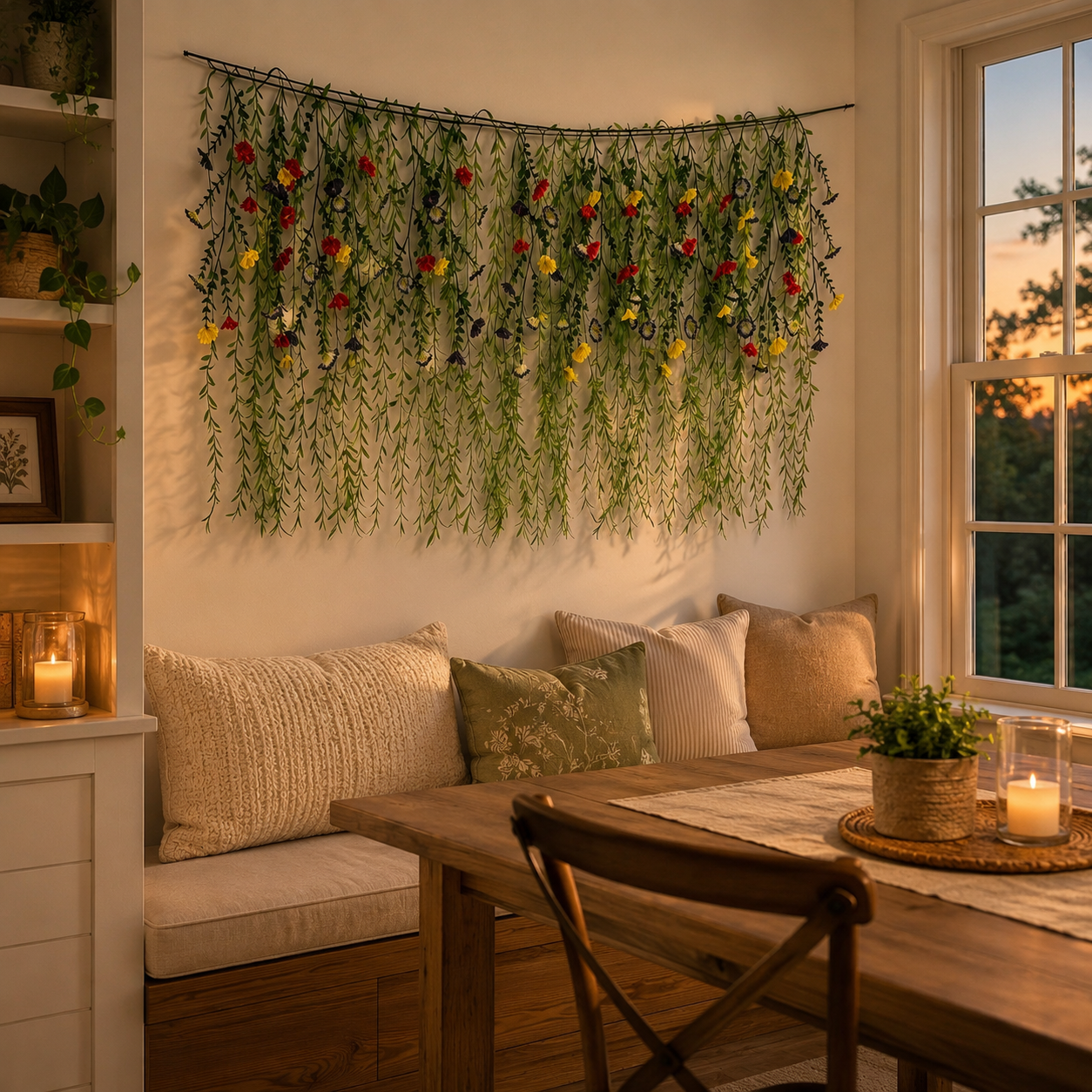 DIY Floral Vine Curtain – Mixed-Color Morning Glory & Weeping Willow