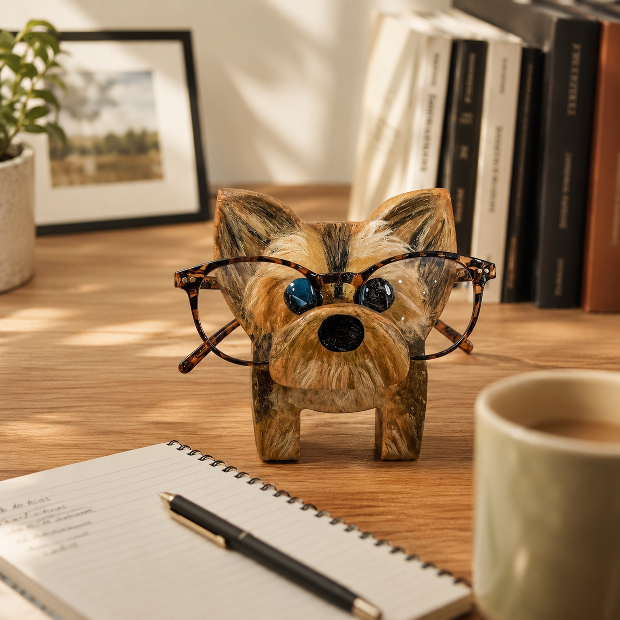 Cute Dog Glasses Stand – A Warm Decorative Holder for Nightstands, Desks & Reading Corners