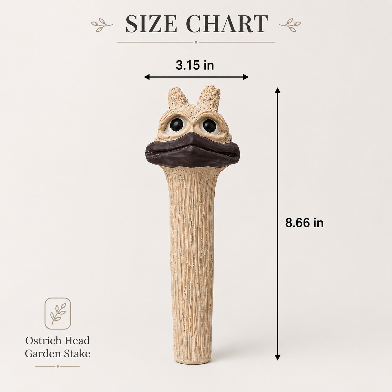 Whimsical Chicken & Ostrich Garden Stake Set – Hand-Painted Animal Decor for Flower Beds & Planters-2PCS
