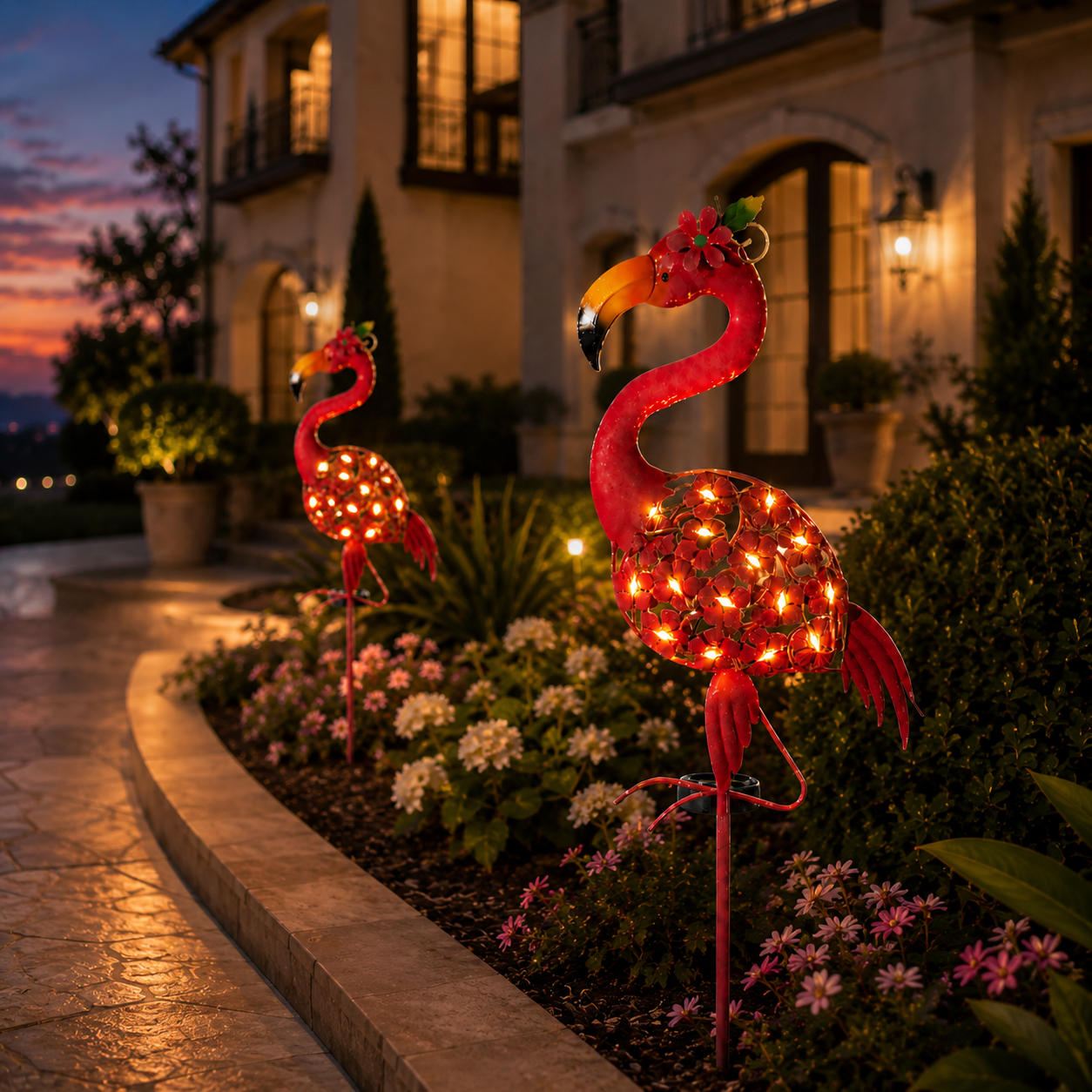 Solar Flamingo Garden Stake Light – A Glowing Statement Piece for Your Outdoor Space