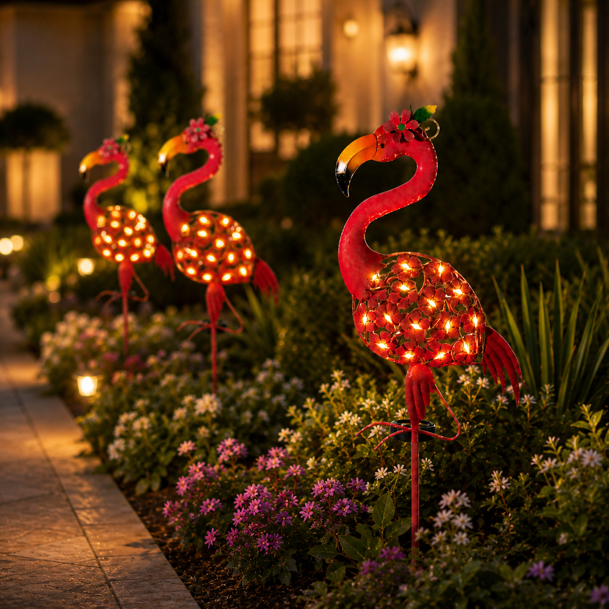Solar Flamingo Garden Stake Light – A Glowing Statement Piece for Your Outdoor Space