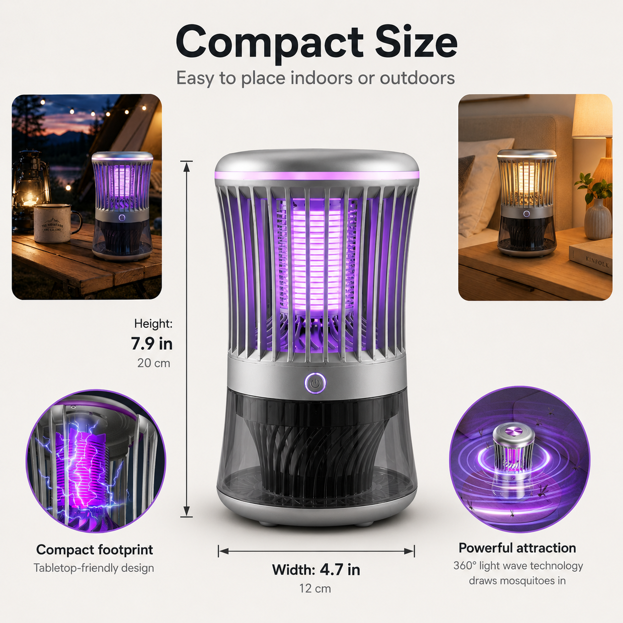 2-in-1 Mosquito Trap Lantern for Home & Camping