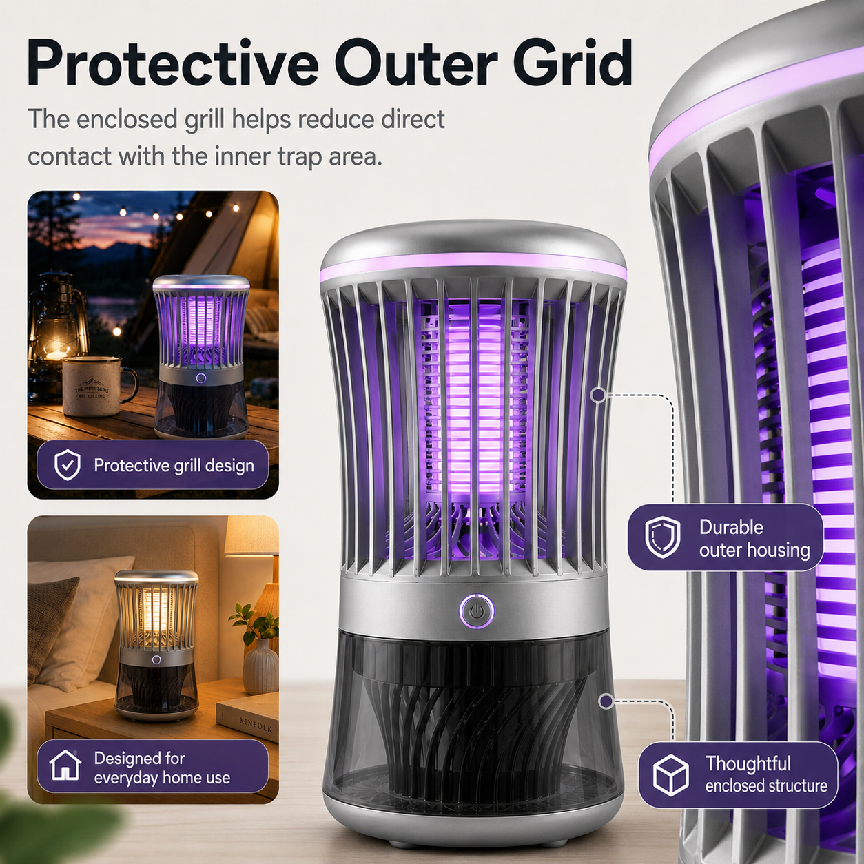 2-in-1 Mosquito Trap Lantern for Home & Camping