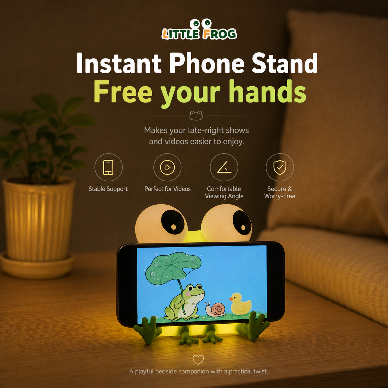 Soft Silicone Frog Lamp – Rechargeable Nursery & Bedside Night Light