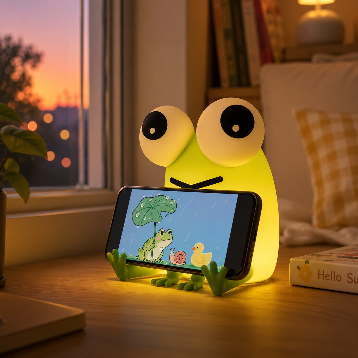 Soft Silicone Frog Lamp – Rechargeable Nursery & Bedside Night Light