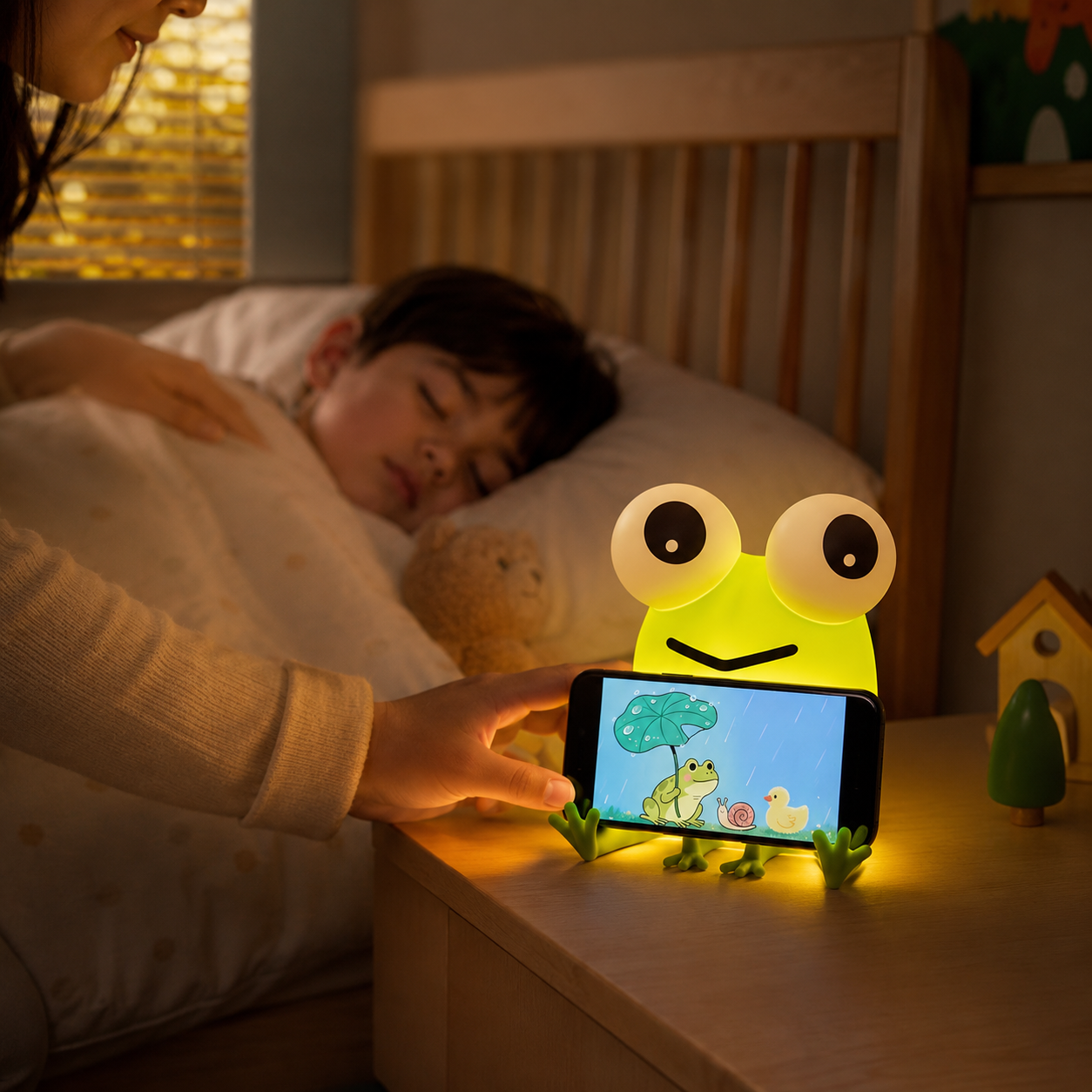 Soft Silicone Frog Lamp – Rechargeable Nursery & Bedside Night Light