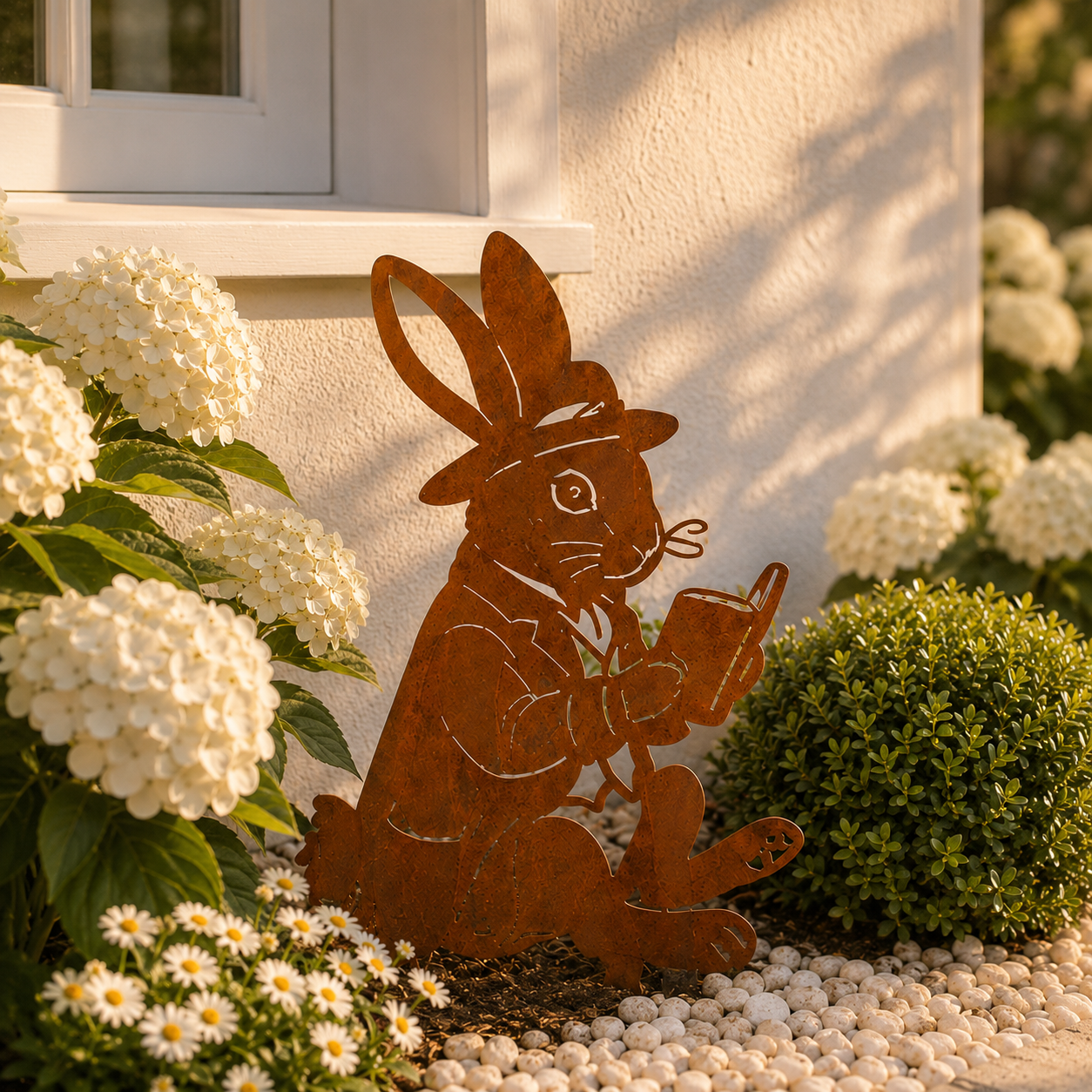 Whimsical Reading Rabbit Yard Stake – A Thoughtful Gift for Garden & Book Lovers