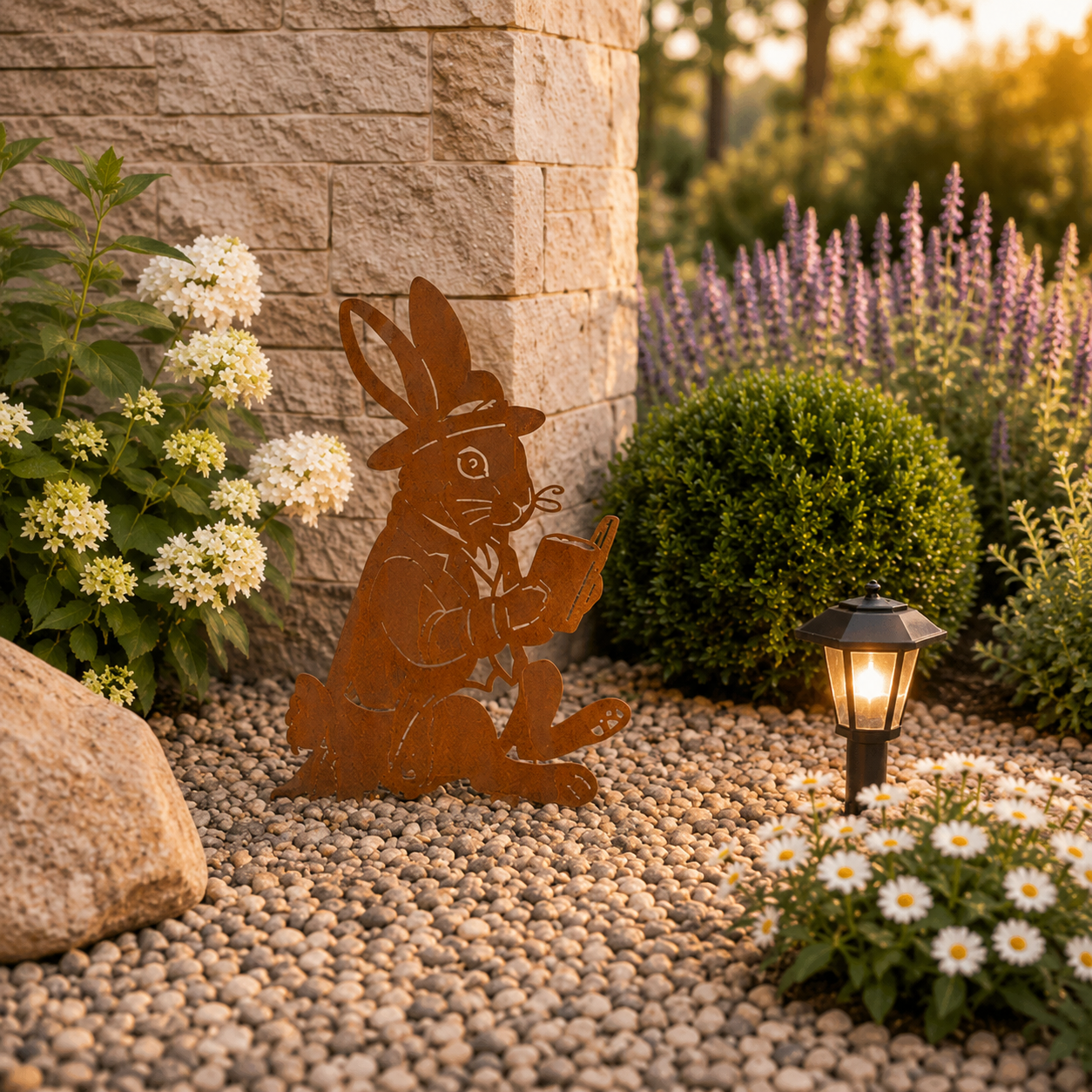 Whimsical Reading Rabbit Yard Stake – A Thoughtful Gift for Garden & Book Lovers