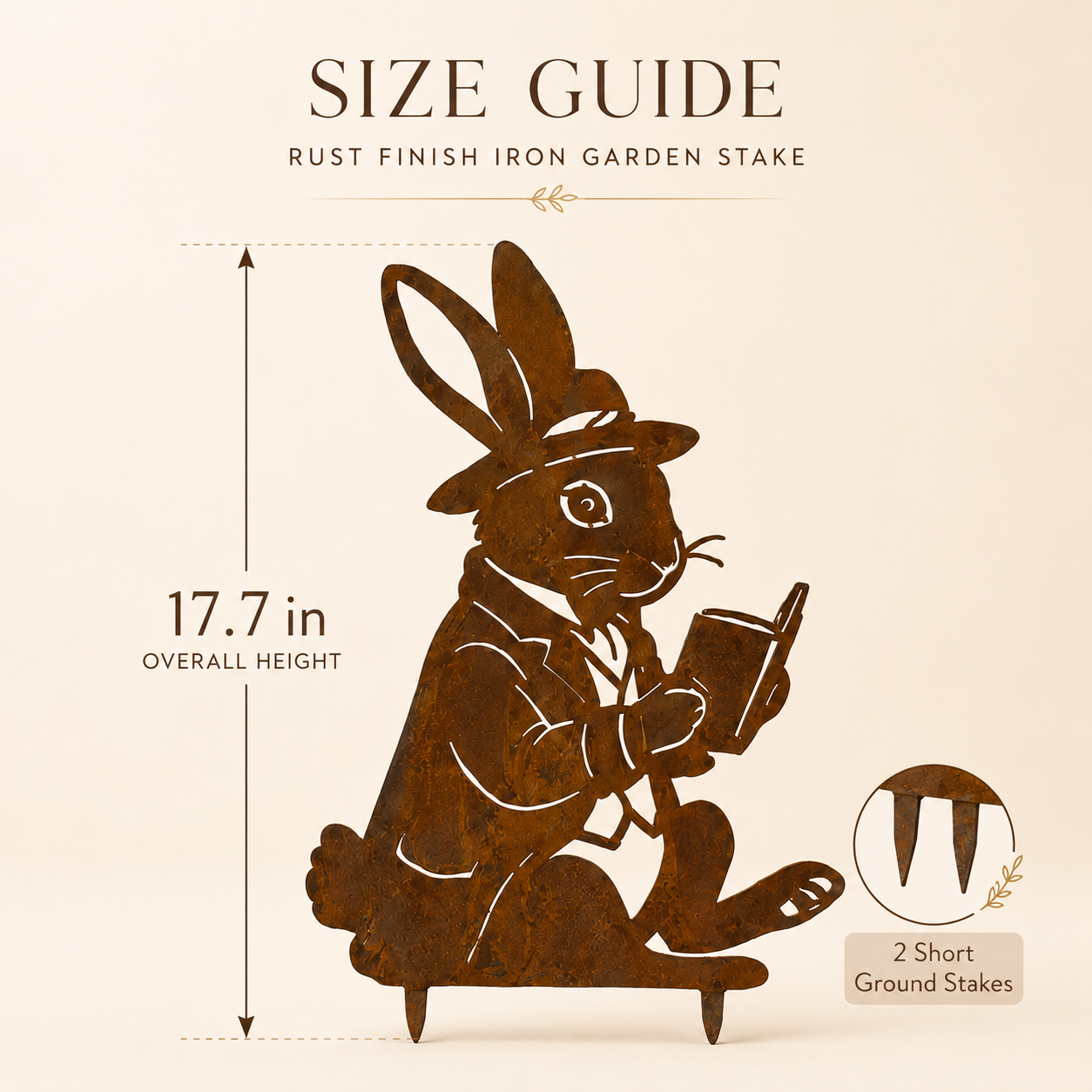 Whimsical Reading Rabbit Yard Stake – A Thoughtful Gift for Garden & Book Lovers