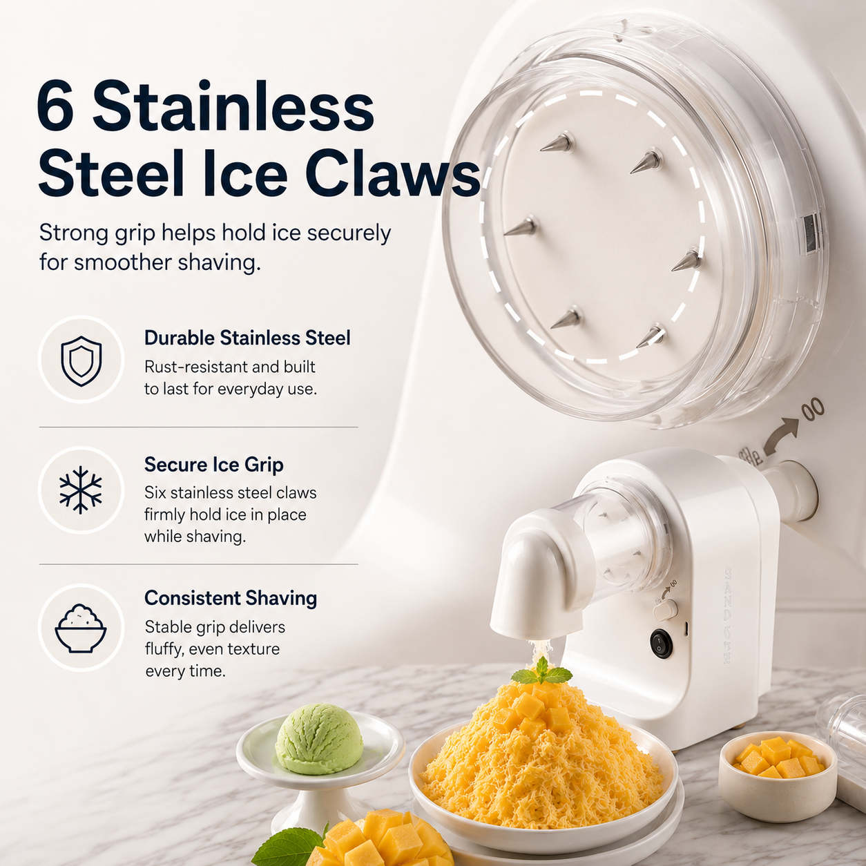 FluffySnow™ Electric Shaved Ice Maker – One-Touch Snow-Like Desserts at Home