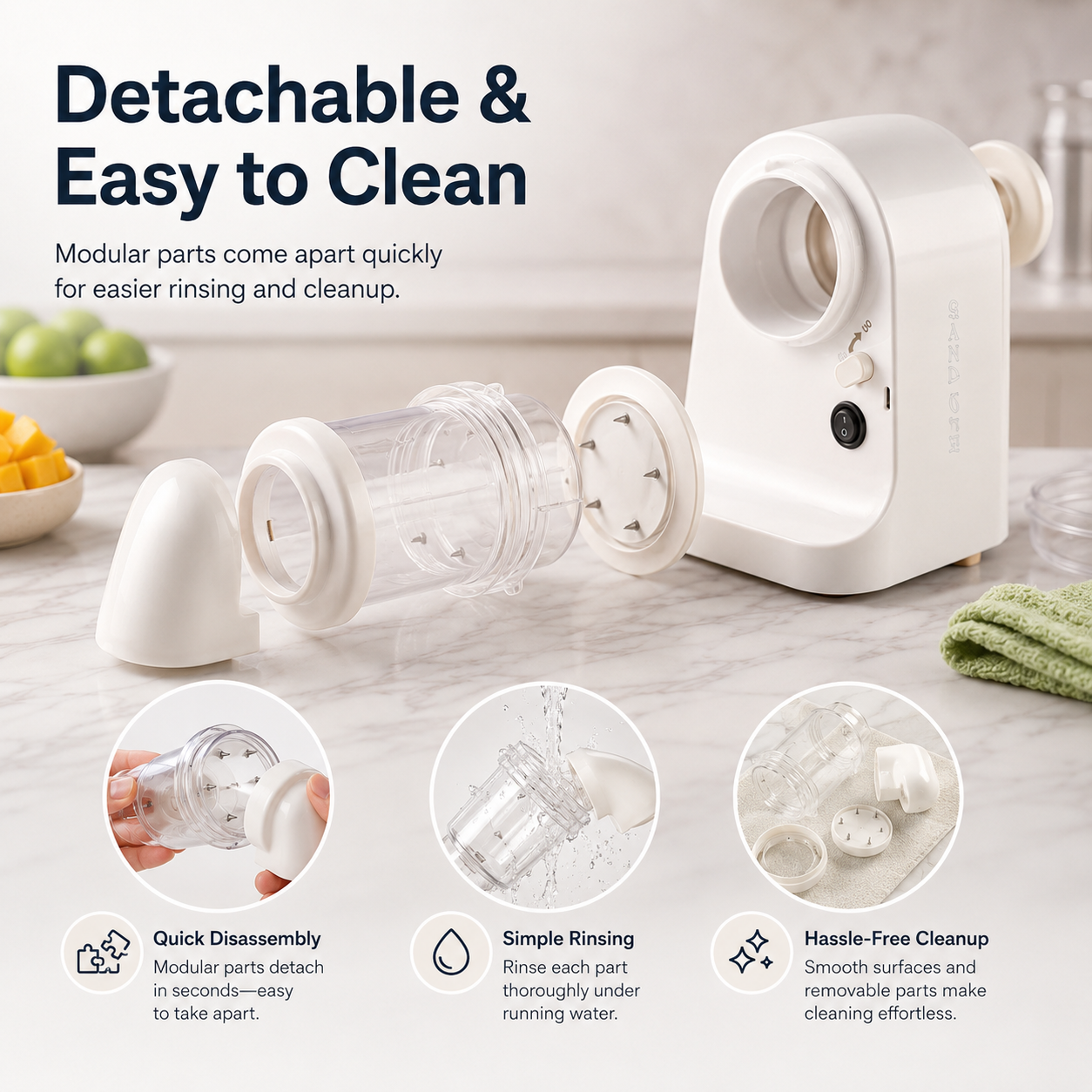 FluffySnow™ Electric Shaved Ice Maker – One-Touch Snow-Like Desserts at Home
