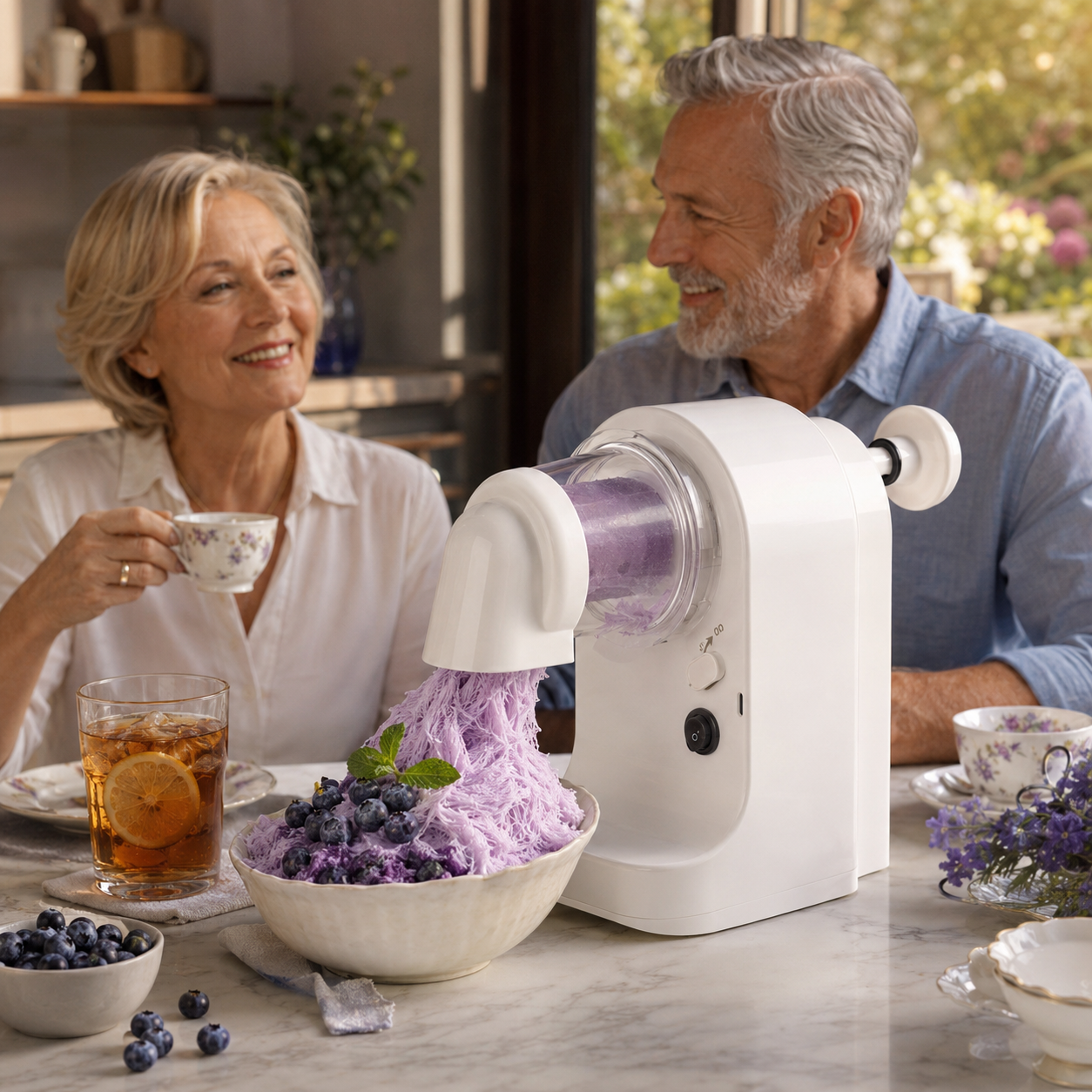 FluffySnow™ Electric Shaved Ice Maker – One-Touch Snow-Like Desserts at Home