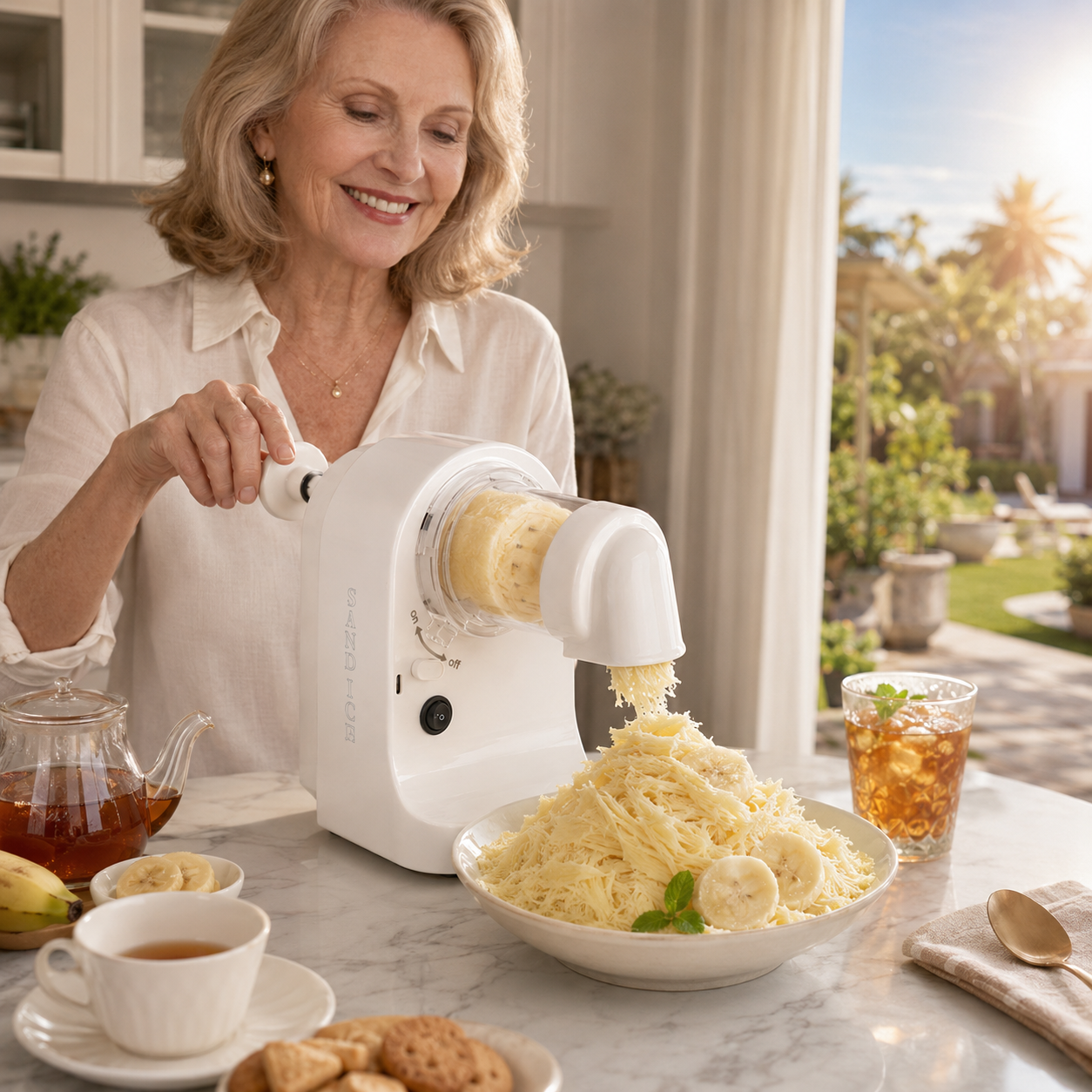 FluffySnow™ Electric Shaved Ice Maker – One-Touch Snow-Like Desserts at Home