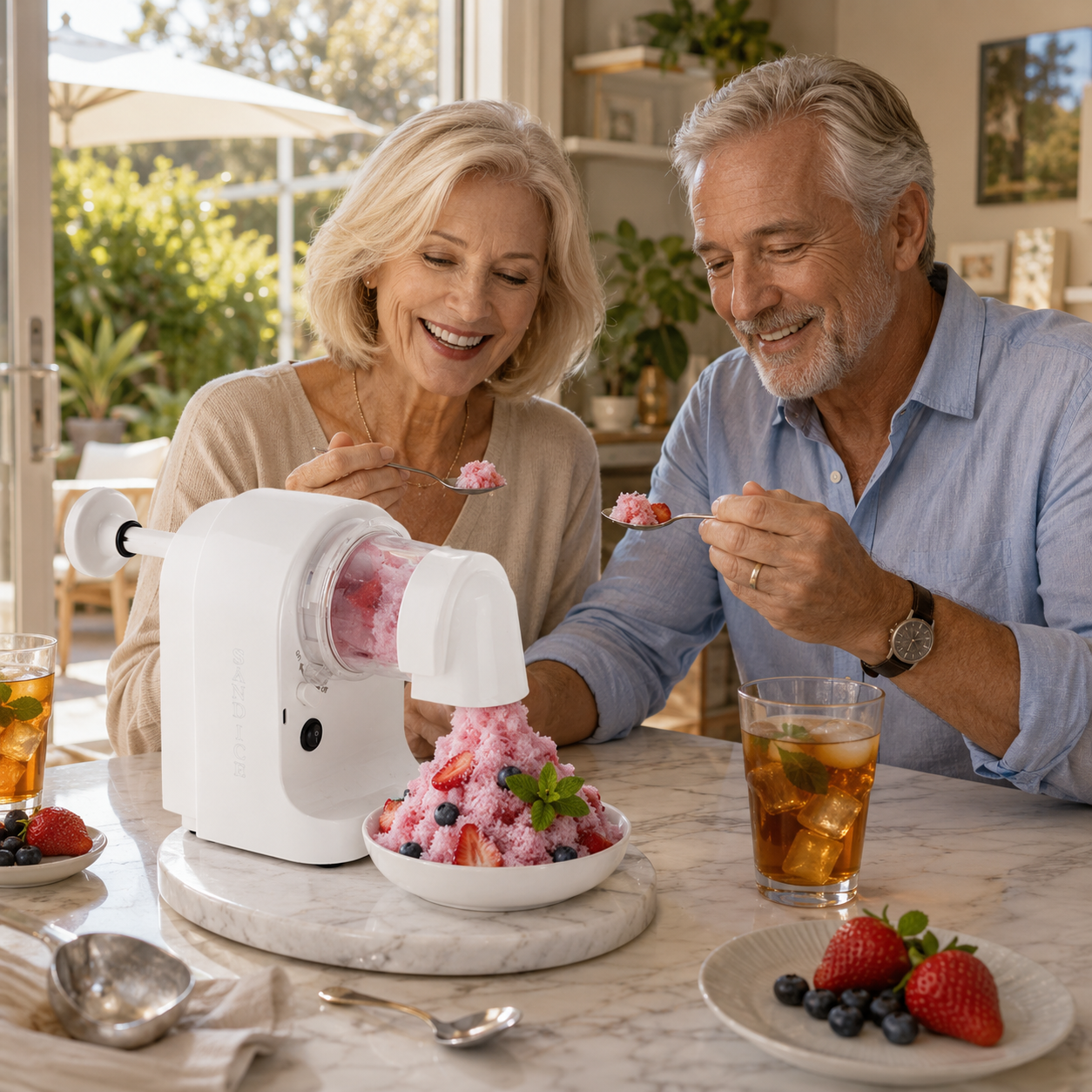FluffySnow™ Electric Shaved Ice Maker – One-Touch Snow-Like Desserts at Home