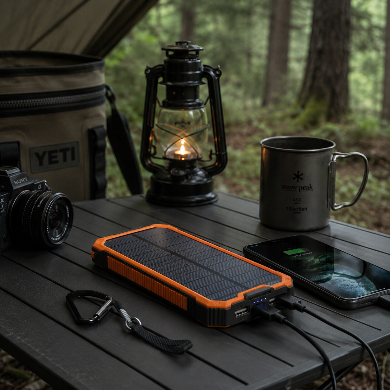 Adventure-Ready Solar Power Bank for Phones, Tablets & Outdoor Gear