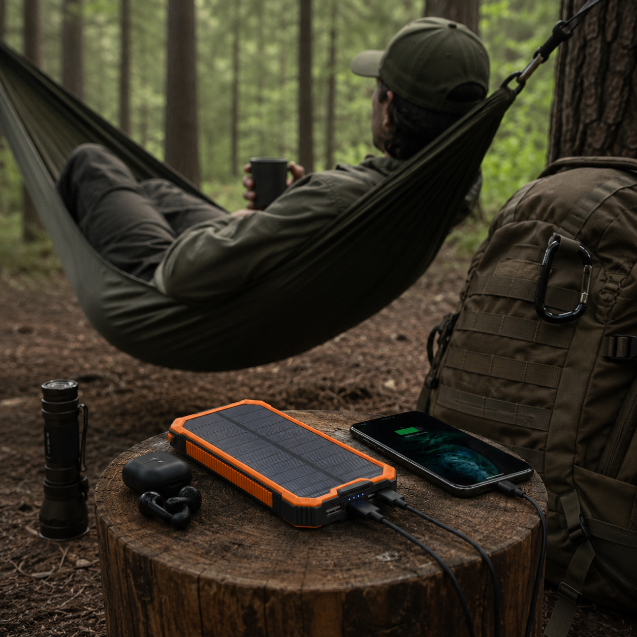 Adventure-Ready Solar Power Bank for Phones, Tablets & Outdoor Gear