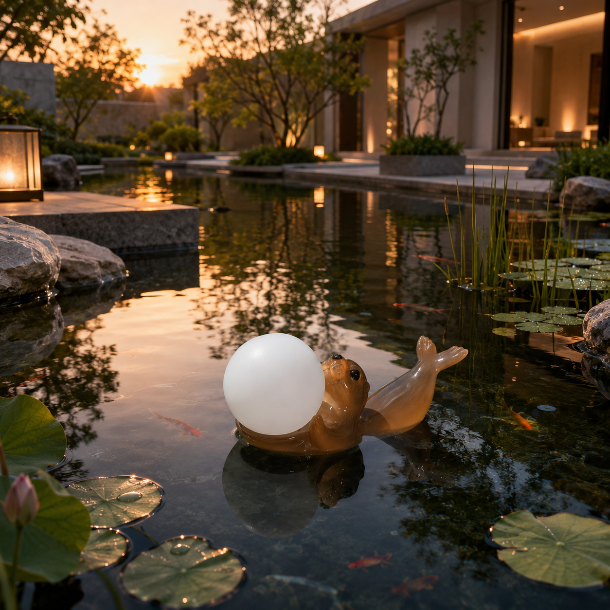 Cute Floating Seal Pond Companion Garden Decoration