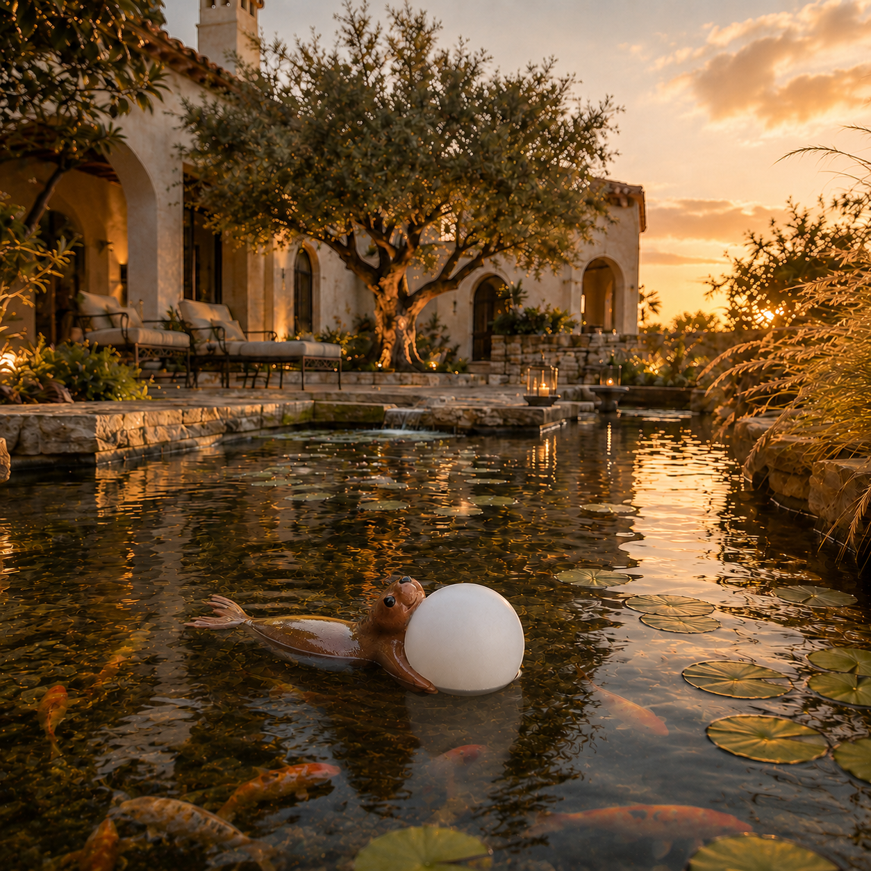 Cute Floating Seal Pond Companion Garden Decoration