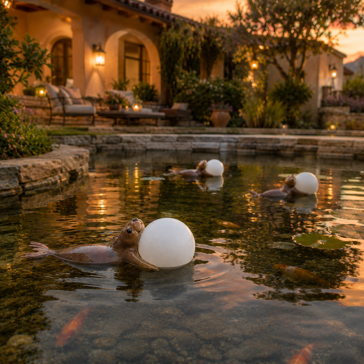 Cute Floating Seal Pond Companion Garden Decoration