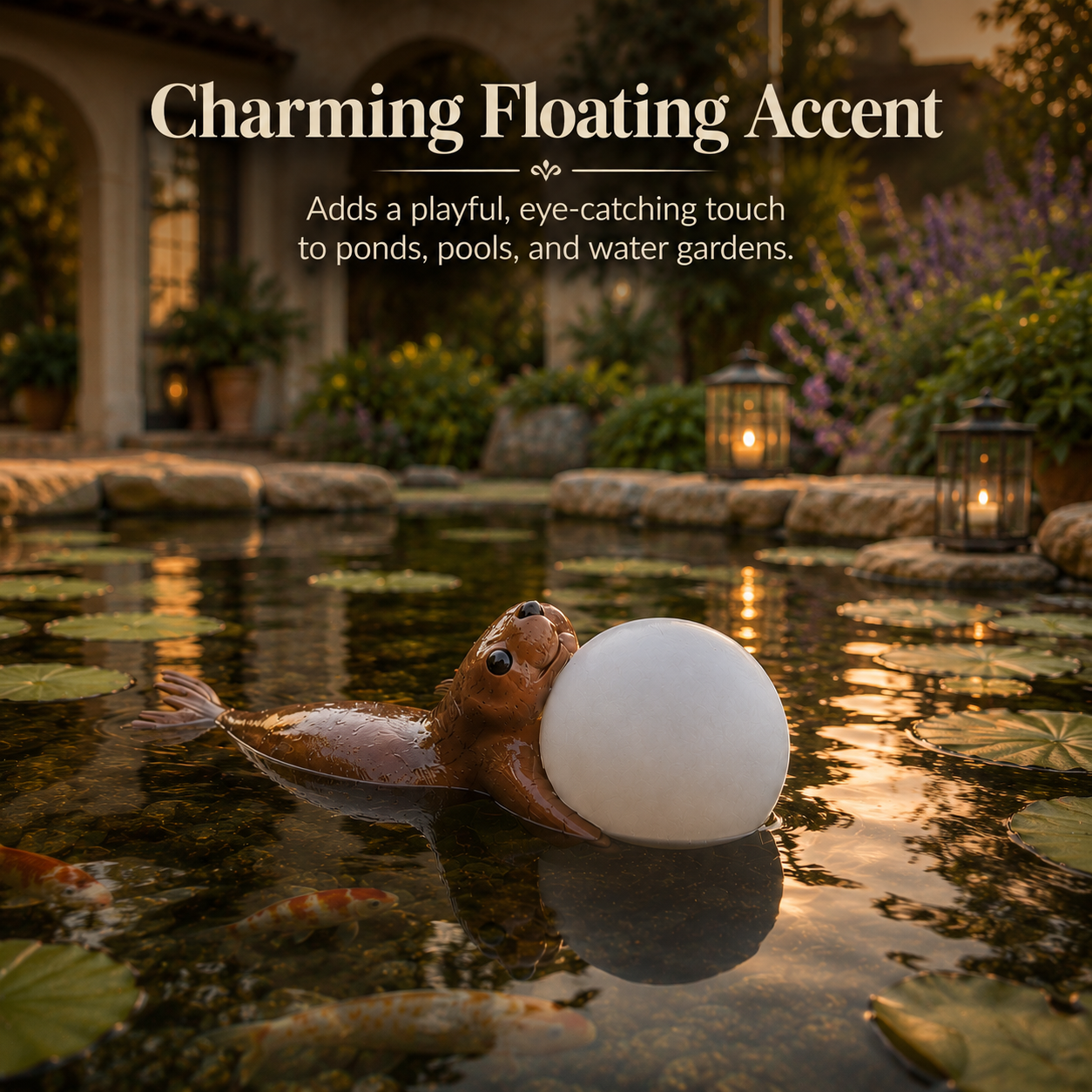 Cute Floating Seal Pond Companion Garden Decoration